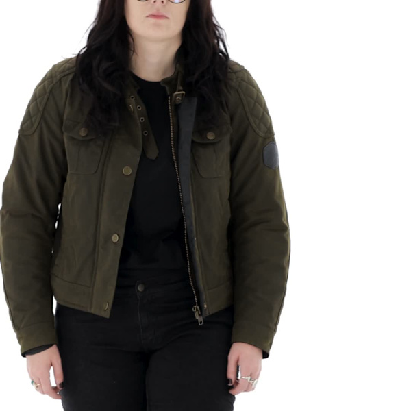 Oxford Ladies Holwell 1.0 Wax Textile Jacket - Green - FREE UK